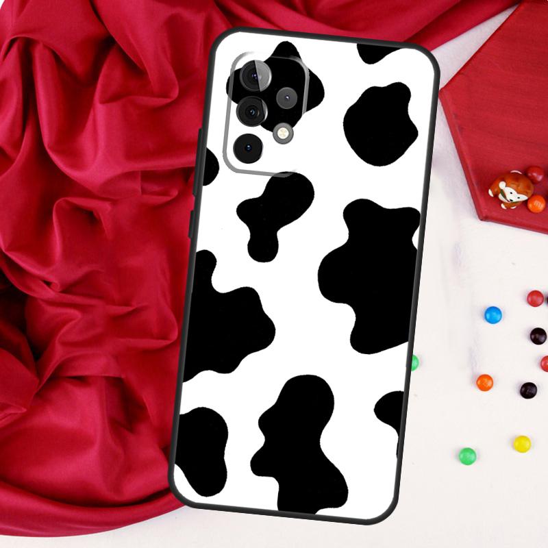 Spotted Cow Skin Print For Samsung Galaxy A26 A05 A06 A16 A54 A34 A14 A22 A32 A52 A55 A35 A15 A53 A13 A56 A36 Case