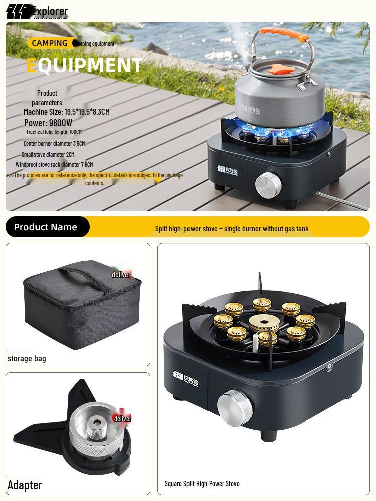 Portable Split-Type Gas Stove for Outdoor Tea Brewing and Camping