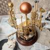 Luxury Art Piece for Book Shelves Brass and Steel Orrery A Functional Model of the Solar System with Planets