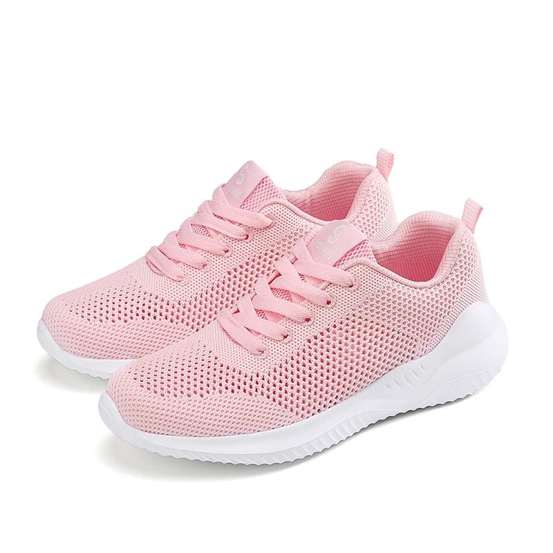 

BKQU Модные женские повседневные кроссовки для ходьбы Женские сетчатые дышащие кроссовки Tenis Feminino Легкие 35