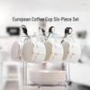 طقم فنجان قهوة سيراميك أوروبي
