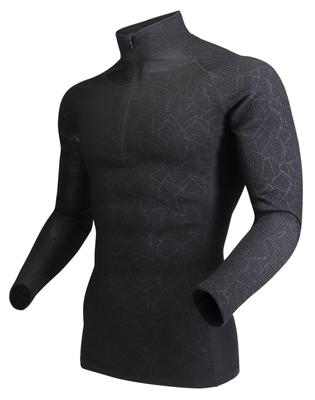 Otafuku Handskar Vinter Underkläder Långärmad Hög Hals Skjorta [Värmebehållning + Blåsbildande Tyg Nätfleece] JW-249 Geo Svart 3L Storlek