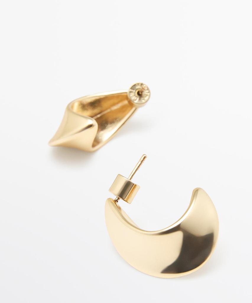Massimo Dutti Moon Hoop Earrings
