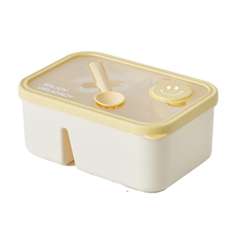 Microwaveable Bento Lunch Box with Utensils & Dressing Container