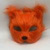 Masquerade Theme Halloween Party Furry Fox Half Mask Animal Cosplay Make Up
