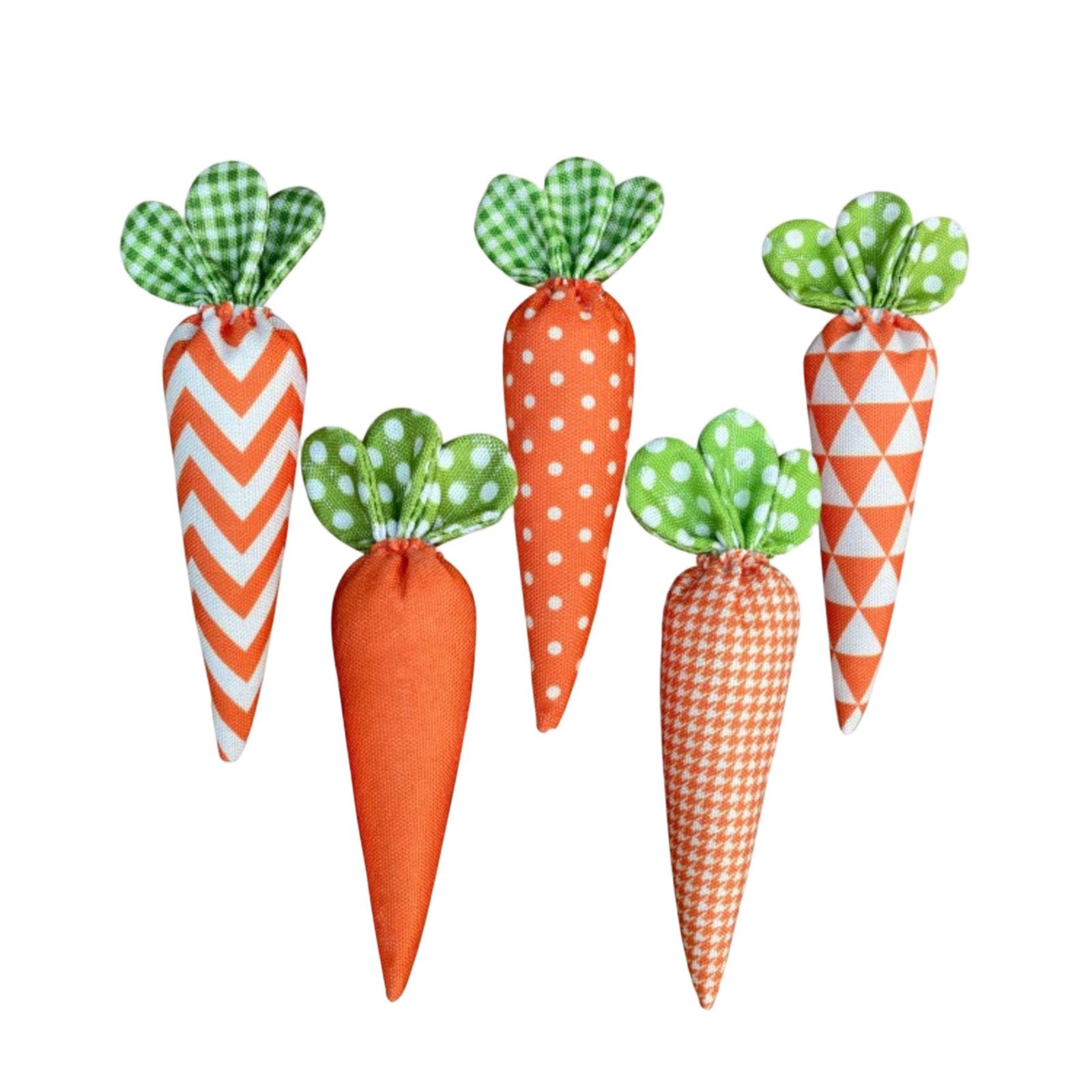 Easter Fabric Decorative Carrot Set Of 5