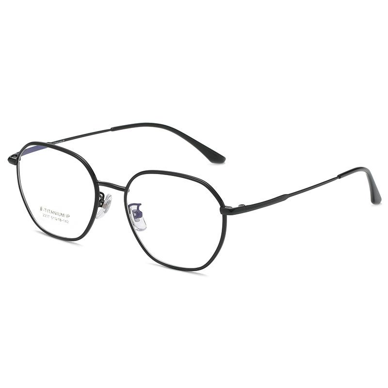 Ultra-Light Titanium Alloy Glasses Frame Women Fashion Polygonal Myopia Hyperopia Optical Prescription Eyeglasses Retro Eyewear