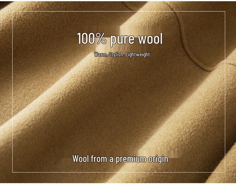 2025 Winter Women's Korean Style Mid-Length Belted Woolen Cashmere Coat