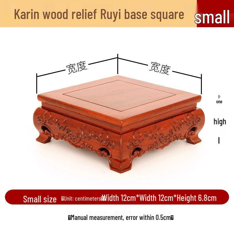 Резной основание-подставка из массива дерева Жуи для бонсай, фарфоровых Будд и украшений