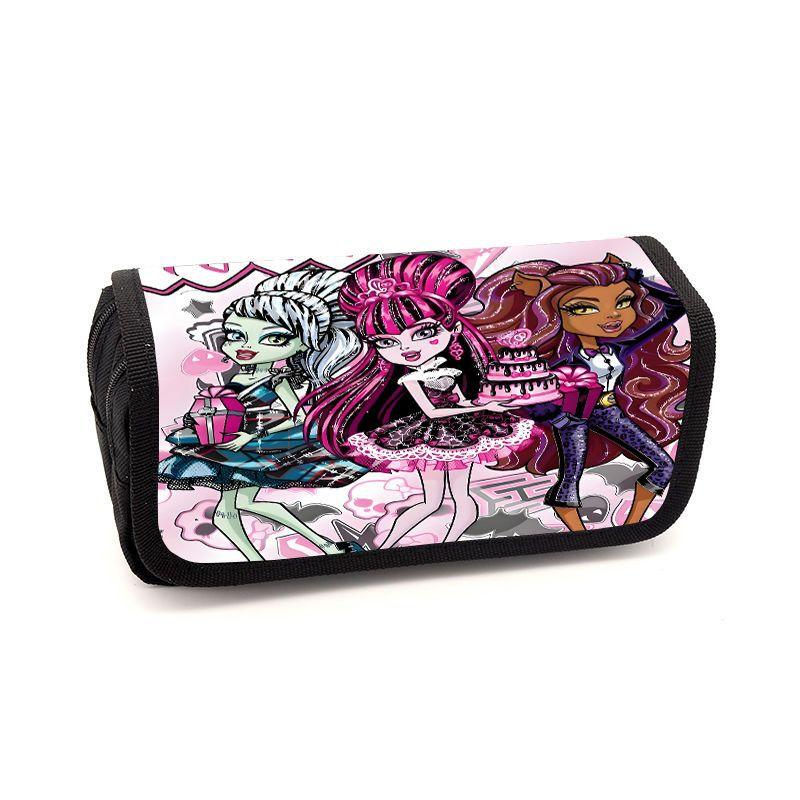 Monsterhighschool Pencil Case Anime Peripheral Storage Bag Stationery Pencil Case