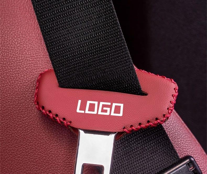 Mazda Modified MS Genuine Leather Seat Belt Cover, Buckle Cover, Genuine Leather Seat Belt