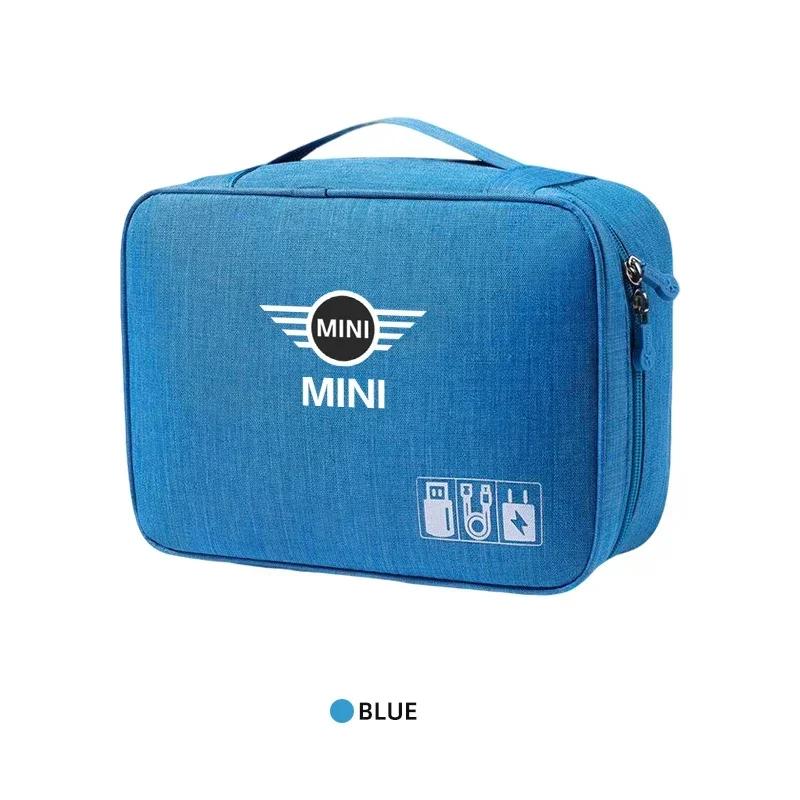 Car Digital Storage Bag USB Data Cable Organizer Accessories For MINI One Cooper JCW Countryman Clubman Cabrio Paceman Coupe Gqtsu22