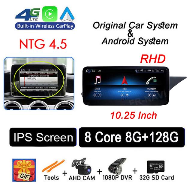 RHD 10.25" For Mercedes Benz E Class W212 2009 - 2015 Head Unit Android 14 Car Raido GPS Navigation Multimedia Player Video