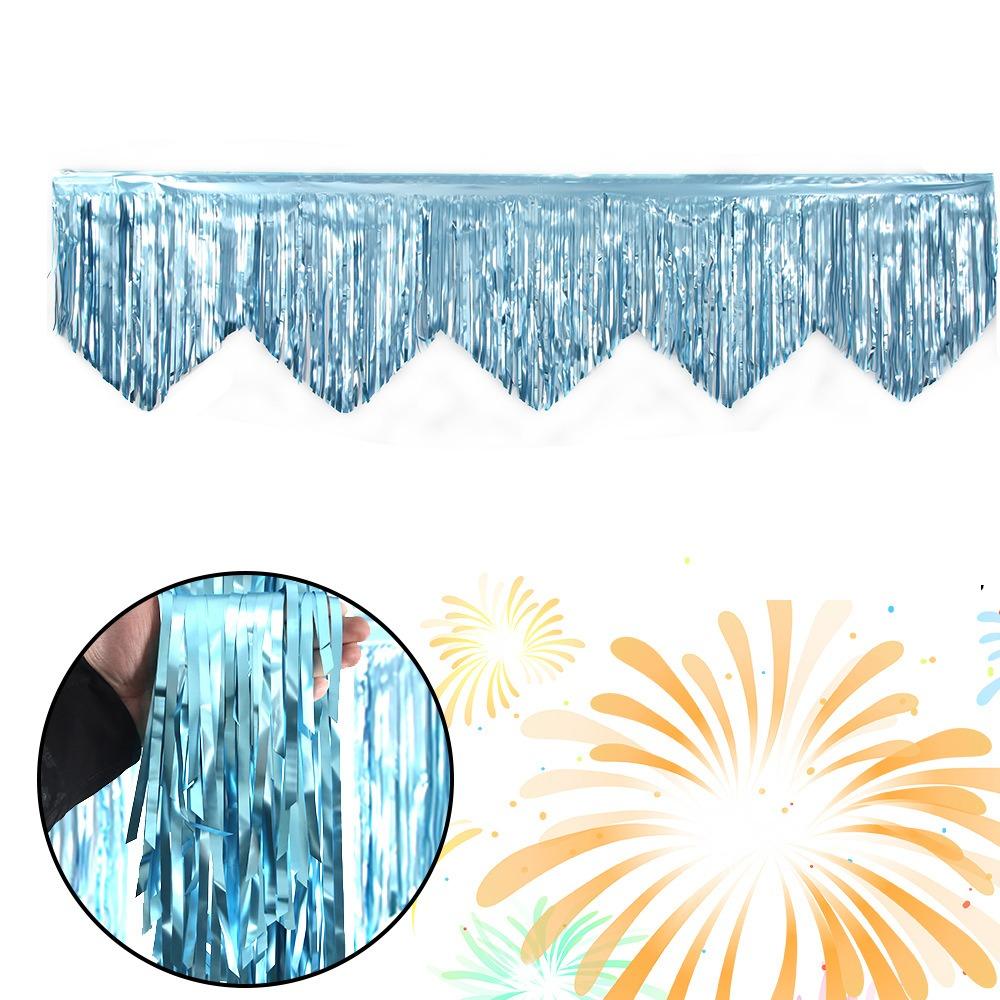 3PCS 50x200cm Wave Rain Silk Curtain Decorative Exquisite Glitter Rain Curtain PET Party Backdrop Curtains