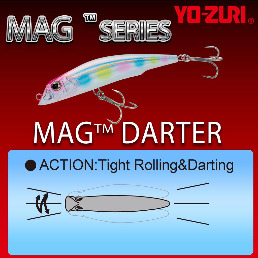 Saltwater Lure Mag Darter Floating 165mm Black Back Center of Gravity Shift YO-ZURI Color