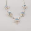 Milky Opal Gemstone Silver Necklace, 925 Sterling Silver Handmade Women Necklace, White Opal Jewelry For Women RN-2-22