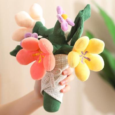Delicate Simulated Flower Stuffed Toy Easy Clean Design Indoor Decorative Accent Birthday Gift