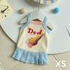 Cartoon Print Pet Ice Cream Camisole Vest Thin Breathable Comfortable Clothing Small Dog Dress Pet Tank Top Puppy Teddy