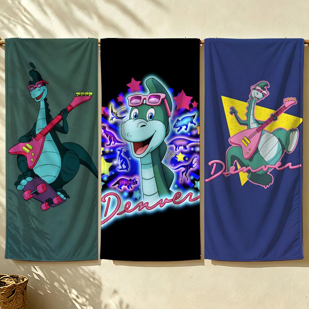 Cartoon Denver the Last Dinosaur Towel beach towel, quick drying absorbent bath towel for Swim,Gym,Camping,Outdoor