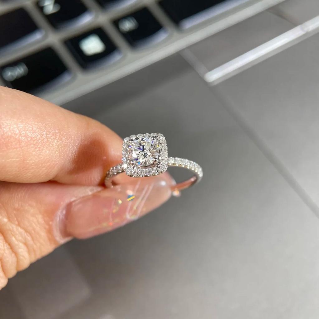 Damen Nische Vielseitig Mode Super Funkelnder Zuckerring
