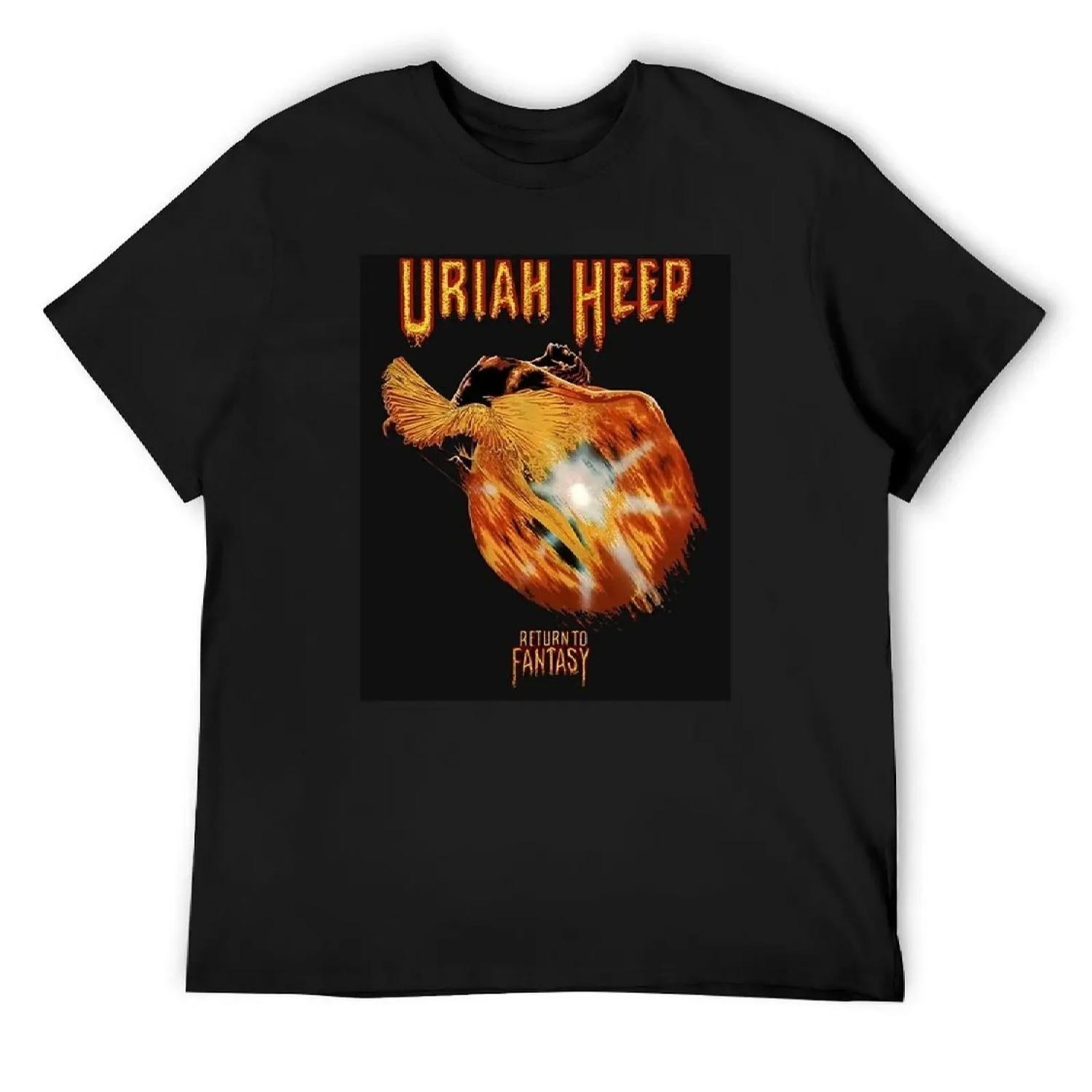 

лучшая новая футболка Uriah Heep, футболки с баскетбольной графикой, кавайная одежда, футболки из плотной ткани для мужчин S разноцветный