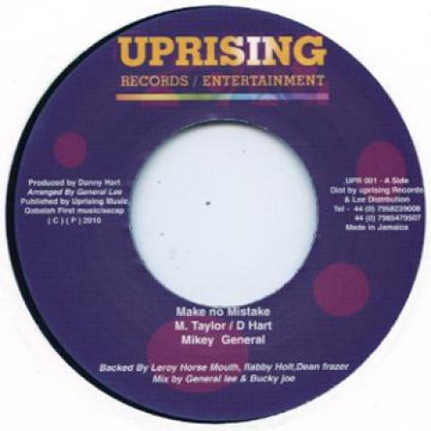 

7-дюймовая пластинка MIKEY GENERAL / RASTA INDIAN - Make No Mistake / Keep It Blaze UPR001 Uprising Record 2010 UK Регги, Ска и Даб