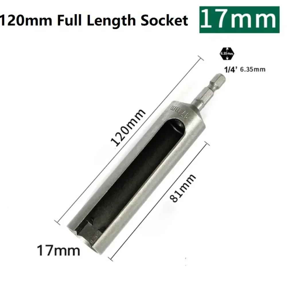 8-19MM Nut Driver 1/4inch Quick-Change Hex Shank Slotted Drill Bit Socket Wrench Tool 120mm Length Nut Driver Socket Tool