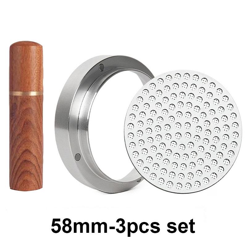 51/53/58mm Espresso-Tamper-Set 3 Stück WDT-Werkzeug Espresso-Dosiertrichter Puck-Sieb Kaffee-Rührer Verteilungswerkzeug Kaffeebedarf-Sets