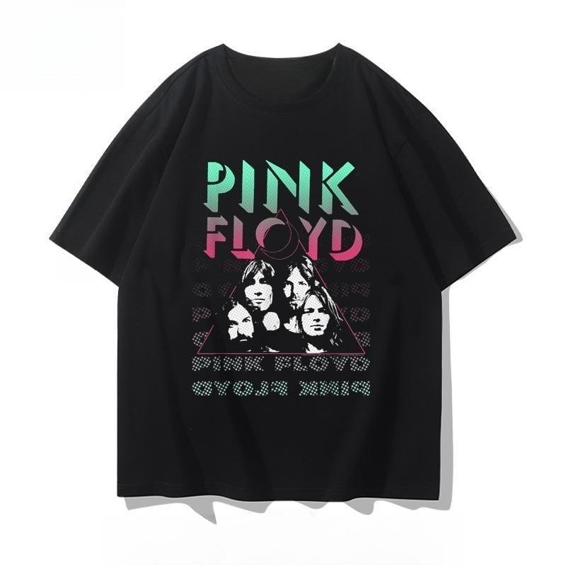 

Pink Floyd - Британський рок-гурт Pink Floyd Літня чоловіча та жіноча універсальна повсякденна футболка з чистої бавовни з коротким рукавом S