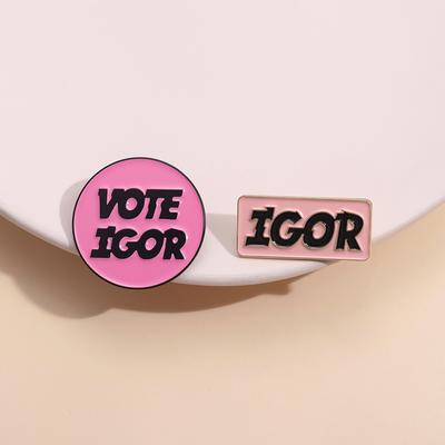 VOTE IGOR Enamel Pins Custom Rock Band Brooches Lapel Badges Creative Music Jewelry Gift for Kids Friends