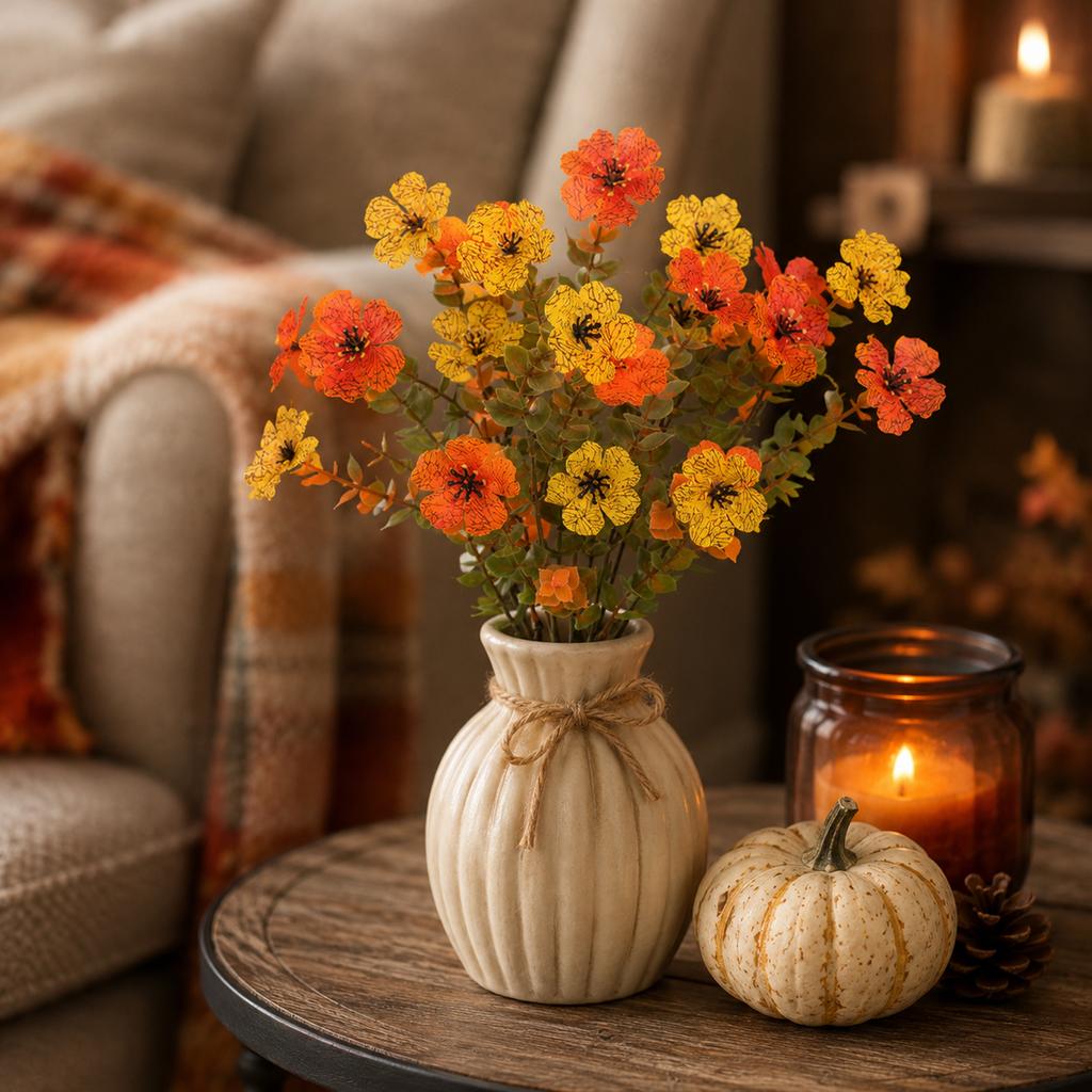Artificial Flowers for Home Decor Plant Stems
