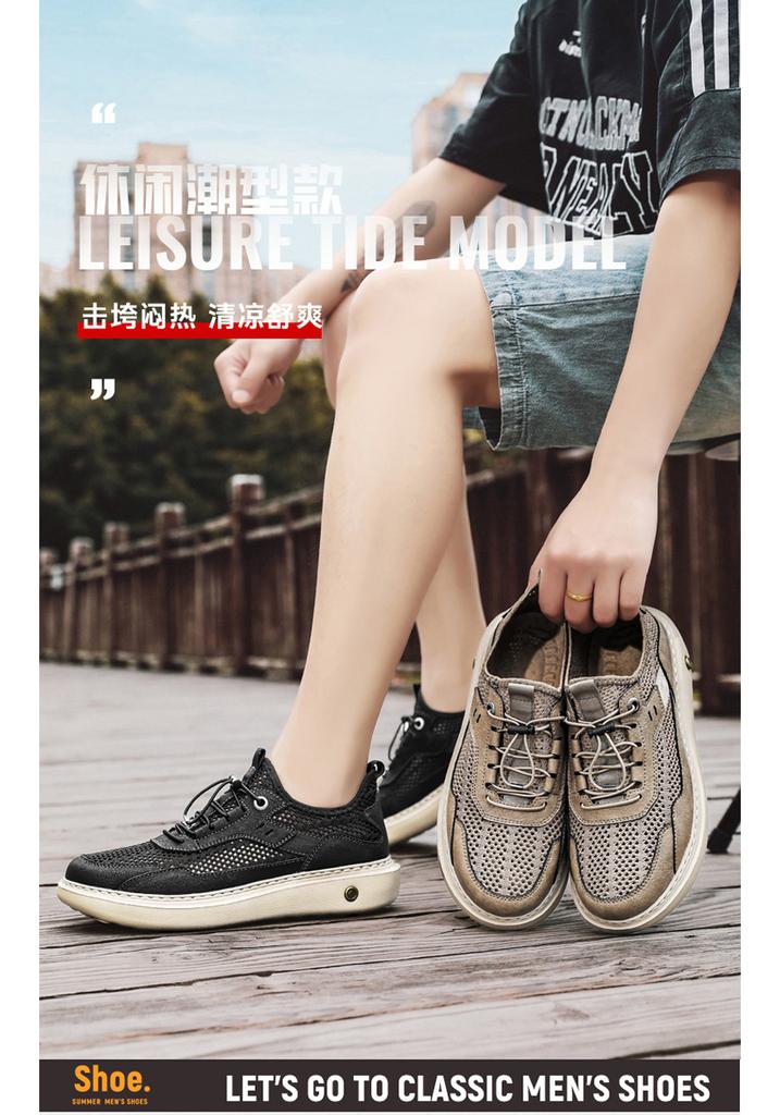 Shoes handmade mesh breathable shoes casual sports lightweight outdoor non-slip hiking shoes