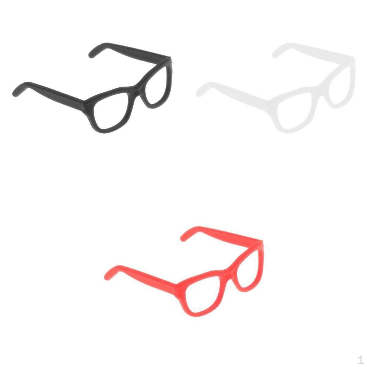 

3x 1/6 doll Glasses ABS Plastic Gift Lensless Kids Toys