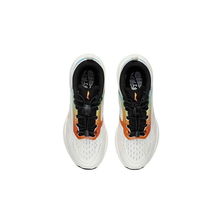 Li Ning Youth Ultra Light 19 Youth Version Non-Slip Shock Absorbing Wear-Resistant Low-Top Running Shoes Kids Sneaker White Orange YKFS018-1