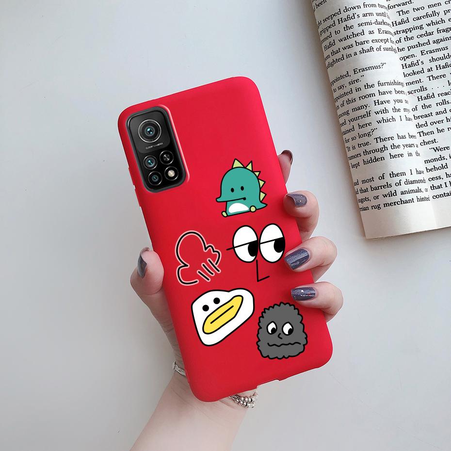 For Xiaomi Mi 10T Pro Case Cute Funda Silicone Matte TPU Soft Back protective Cover For xiaomi mi 10t 10tpro mi10T 10 t pro Case
