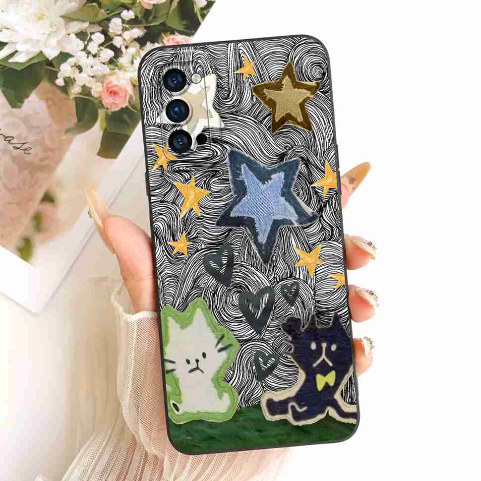 

For Oppo Reno4 5G PDPM00 Case Retro Pattern Design Silicone Back Cover For Oppo Reno 4 reno4 5G PDPT00 CPH2091 Phone Cases Capa Oppo Reno4 5G