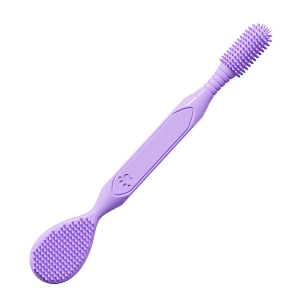 

New Oral Care Tools Double Head Dog Toothbrush Teeth Care Pet Teeth Cleaning Brush Cat Toothbrushes Dog фиолетовый