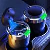 Car Ashtray With LED Light Universal Alloy Ash Tray Car Retardant Cigarette Holder Ash Tray Automotive Supplies 1PC