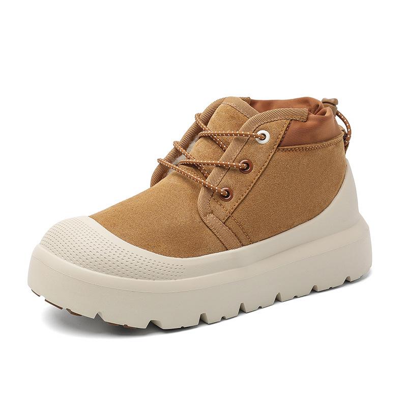 Stejné pro muže i ženy v zimě 2025, nové ležérní všestranné sametové teplé sněhule, větruodolné kotníkové boty a bavlněné boty proti mrazu.