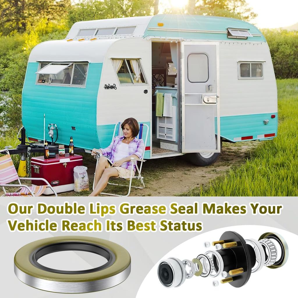 22333TB Double Lip Seals 2.250'', 3.371'' For 5200-7000Lb Trailer Axles D42 Spindle (Qty 4) Replaces Dexter 10-36 Transcom 22333TB National