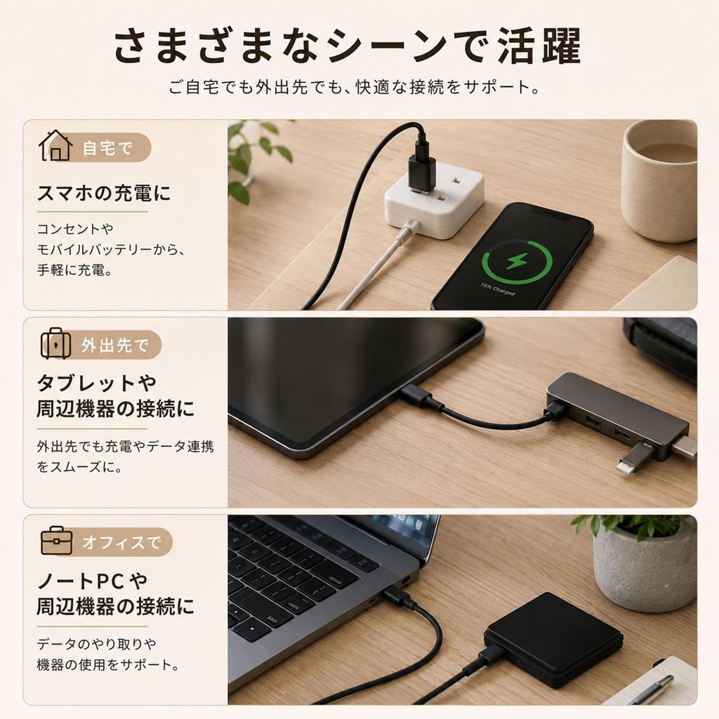 LpoieJun USB Type C Cable 2m Fast Charging 480Mbps Data To C Type C Charging Durable TPE Compatible with Consoles and Other Black 2-Pack [3A /