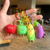 Simulated Fruit Keychain Pendant Corn Apple Car Keychain Student Bag Pendant Gift