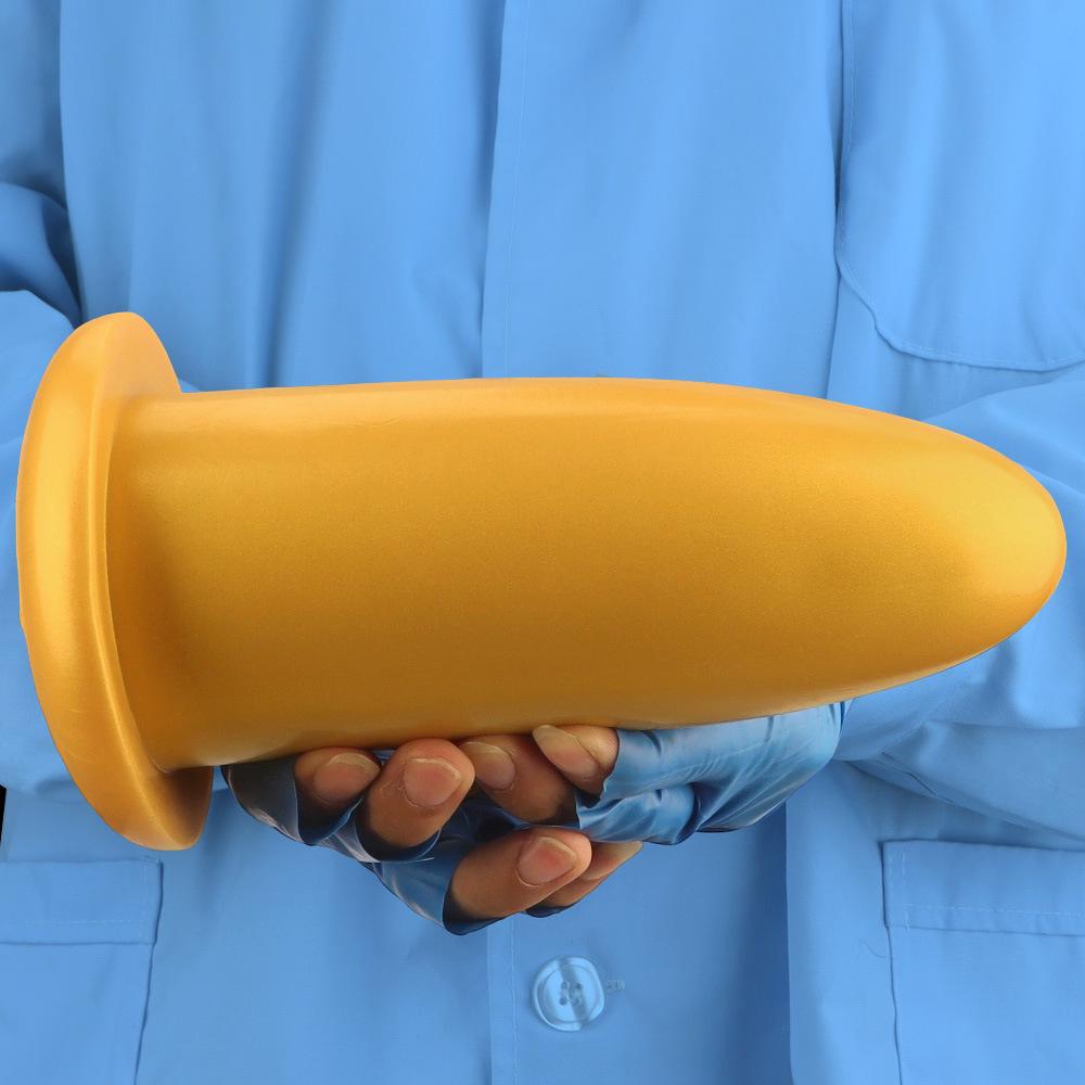 Gold Oversized Silicone Anal Plug - Extra Large Butt Plug for Men Women, Anal Stretching BDSM Adult Sex Toy