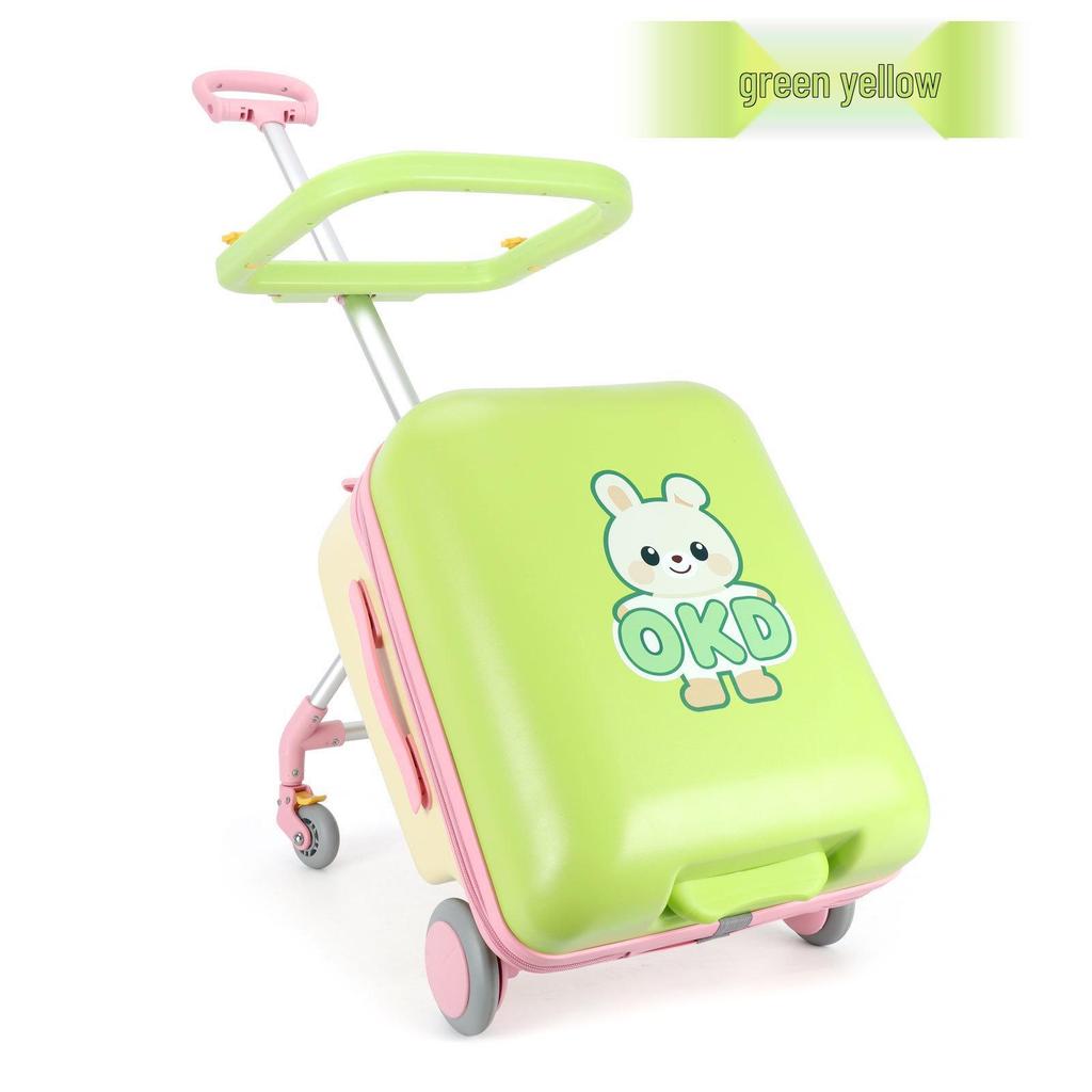 New 20-inch Children's Ride-on Carry-on Luggage with Password Lock and Detachable Trolley