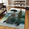 Ethel & Ernest Flannel Pattern Square Carpet,Area Rug,Carpet Rug for Living Room Bedroom Sofa Playroom Decor,Non-slip Floor Mat