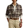 Polo Plaid Fleece Stretch Long Sleeve Shirt Men Shirts 710980823-001