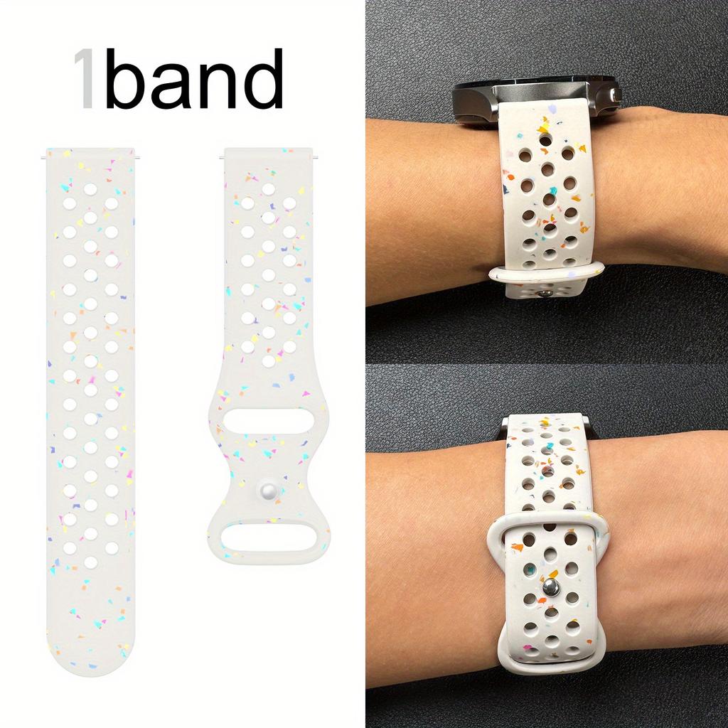 20/22mm Kleurrijk Siliconen Band met Vlindergesp in Achtvorm voor Huawei Watch GT5/Watch7, Ademend Zweetbestendig