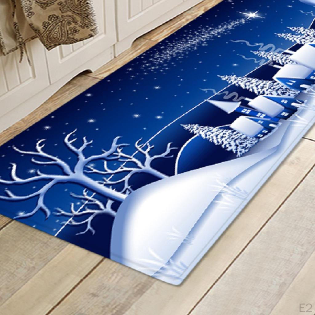 3D Effect Christmas Area Rug Carpet 120x40cm for Home Decoration