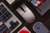 8BitDo Retro R8 Mouse with Charging PAW 3395 Optical Sensor 4K Polling Rate Wireless Programmable and Kailh Sword GM X Micro Switches N Edition Dock,