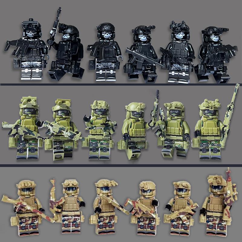 Ghost swat doll explosion-proof suit armor military building blocks, mini characters, toys, birthday gifts, cartoon characters.